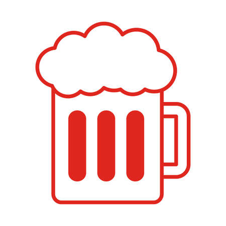 beer drink line style icon vector illustration designのイラスト素材