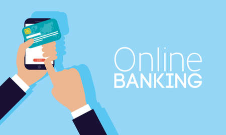 banking online technology with smartphone vector illustration designのイラスト素材