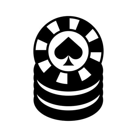 casino chips with spades isolated icon vector illustration designのイラスト素材