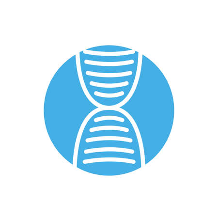 dna medical symbol block icon vector illustration designのイラスト素材