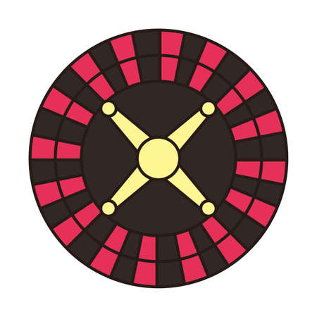 roulette wheel casino isolated icon vector illustration designのイラスト素材
