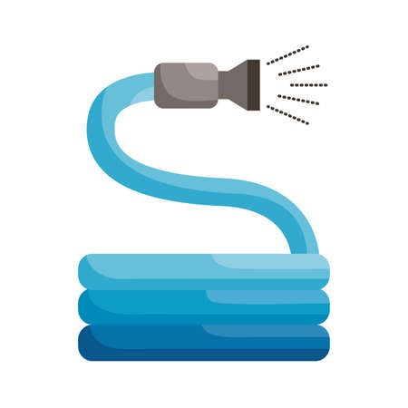 hose detail style icon design, Gardening garden planting nature ecology outdoors and floral theme Vector illustrationのイラスト素材