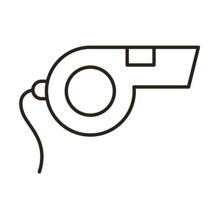 whistle refferi line style icon vector illustration designのイラスト素材