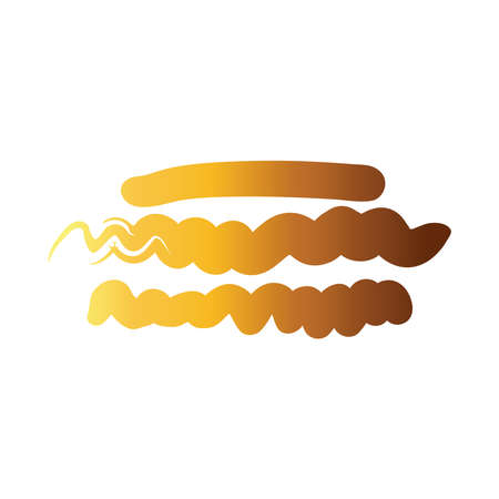horizontal lines and waves creative design with brush stroke degradient style vector illustration designのイラスト素材