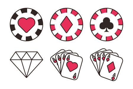 bundle of casino set icons vector illustration designのイラスト素材