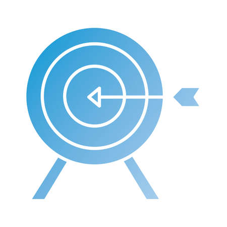 target arrow silhouette style icon vector illustration designのイラスト素材