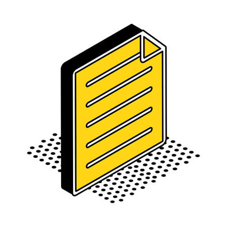 Document isometric style icon design, Data archive and information theme Vector illustrationのイラスト素材