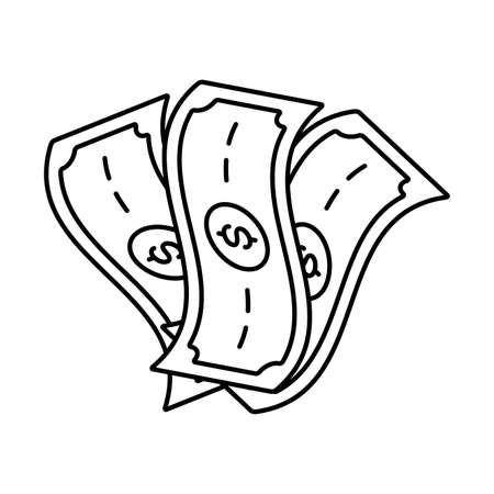 banknote money currency online payment vector illustrationのイラスト素材