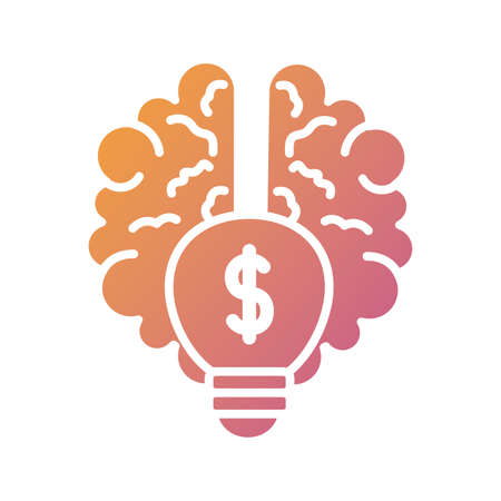 bulb and brain silhouette style icon vector illustration designのイラスト素材