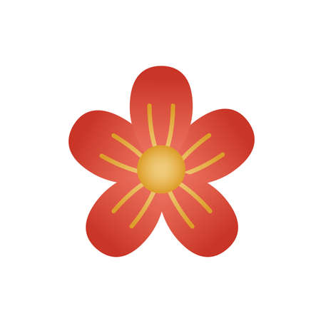 cute flower spring degradient style icon vector illustration designのイラスト素材
