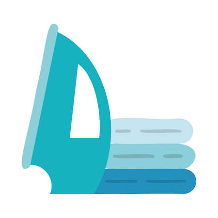 iron and cloth design, Cleaning service wash home hygiene equipment domestic interior housework and housekeeping theme Vector illustrationのイラスト素材