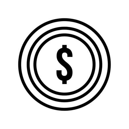 coin money dollar isolated icon vector illustration designのイラスト素材