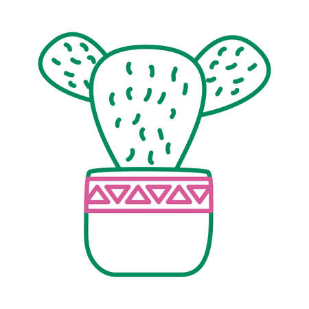 cactus mexican plant line style icon vector illustration designのイラスト素材