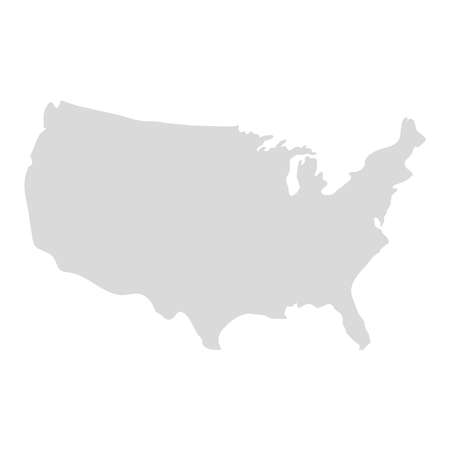 silhouette of united states map, on white background vector illustration designのイラスト素材