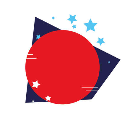 label red and blue color, on white background vector illustration designのイラスト素材
