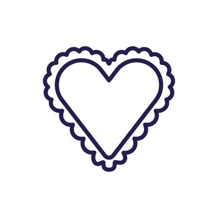 heart love flat style icon vector illustration designのイラスト素材