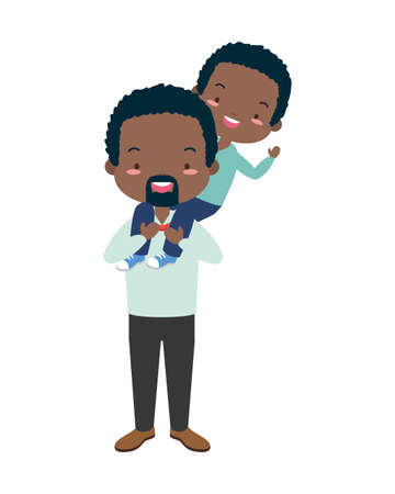 dad and son - fathers day vector illustration designのイラスト素材