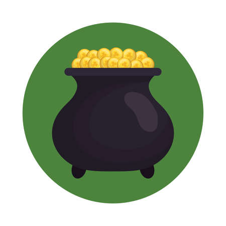 gold pot design, Saint patricks day ireland celebration fortune irish natural and lucky theme Vector illustrationのイラスト素材