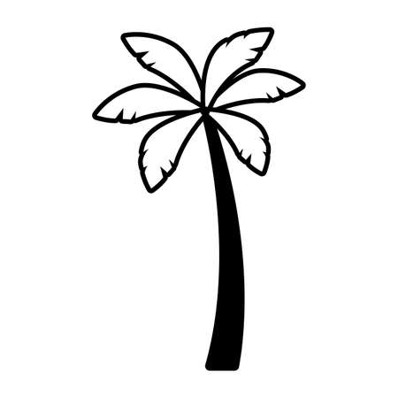 palm tree nature tropical on white background vector illustrationのイラスト素材