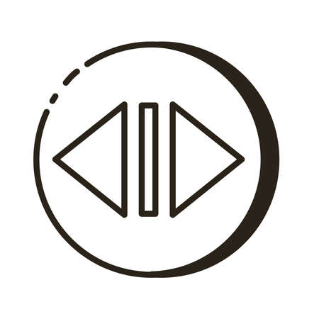left and right arrows line style icon vector illustration designのイラスト素材
