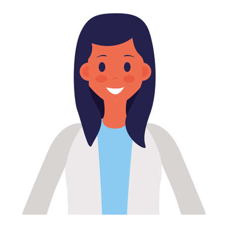 medical woman professional staff with uniform vector illustrationのイラスト素材