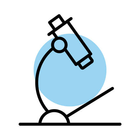 microscope laboratory tool line style icon vector illustration designのイラスト素材
