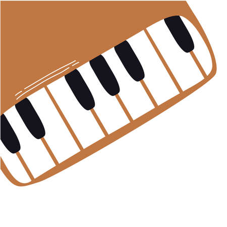 piano musical instrument line and fill style icon vector illustration designのイラスト素材