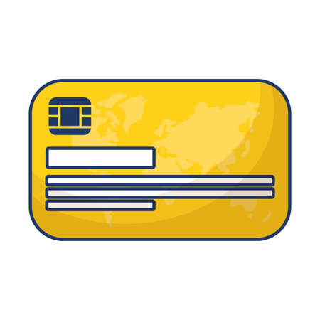 credit card plastic money isolated icon vector illustration designのイラスト素材