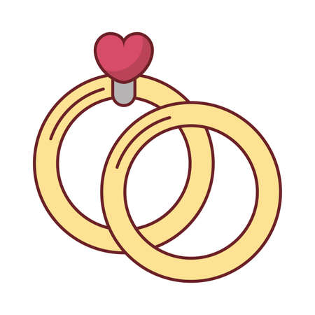 happy valentines day heart in proposal rings illustration designのイラスト素材