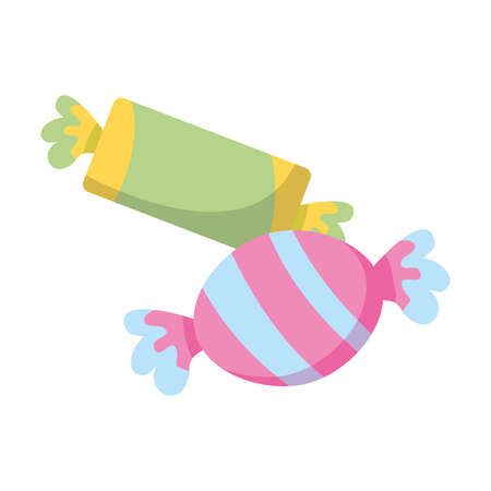 sweet candies icons white background vector illustrationのイラスト素材