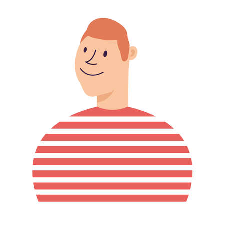 Avatar man design, Boy male person people human social media and portrait theme Vector illustrationのイラスト素材