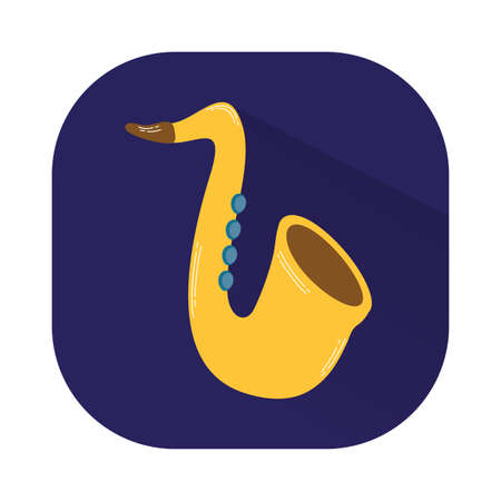 saxophone musical instrument isolated icon vector illustration designのイラスト素材