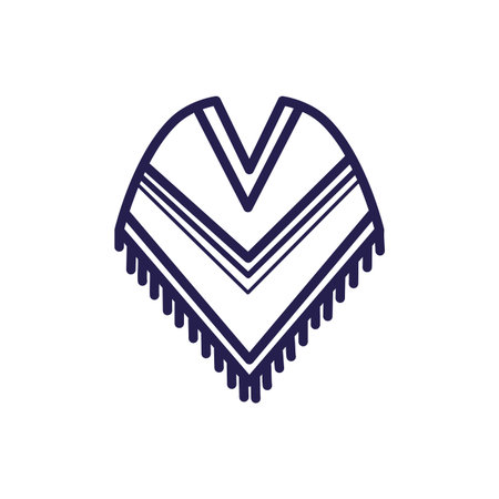mexican culture poncho fill style icon vector illustration design