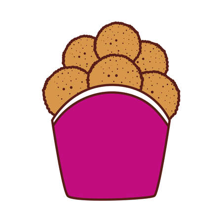 fast food fried chicken on white background vector illustration designのイラスト素材