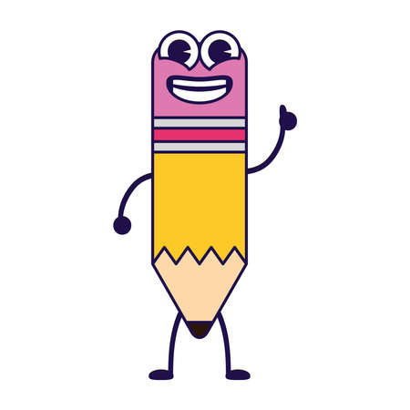pencil school supply kawaii character vector illustration designのイラスト素材