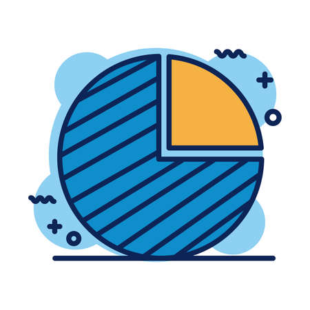 statistics pie detail style icon vector illustration designのイラスト素材