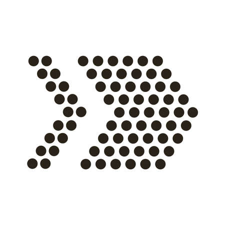 arrow right direction dotted line style icon vector illustration designのイラスト素材