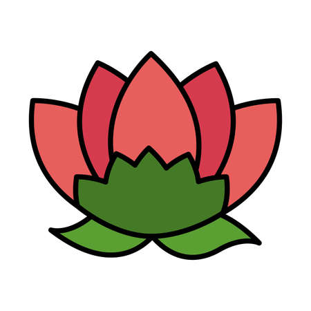 flower leaves nature on white background vector illustration designのイラスト素材