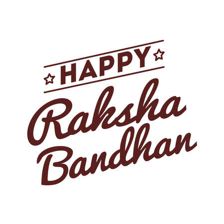 happy raksha bandhan celebration with lettering line style vector illustration designのイラスト素材