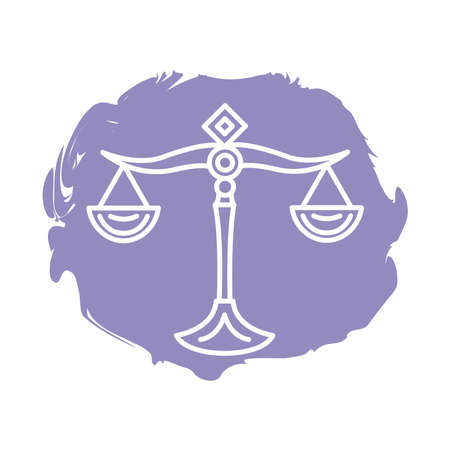 libra zodiac sign block style icon vector illustration designのイラスト素材
