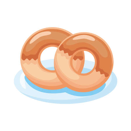 sweet donuts detailed style icon vector illustration designのイラスト素材