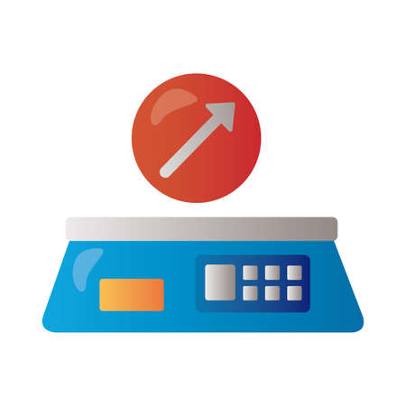 scale measure with arrow up infographic degradient style vector illustration designのイラスト素材