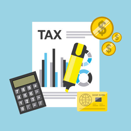 tax concept design, vector illustration graphicのイラスト素材