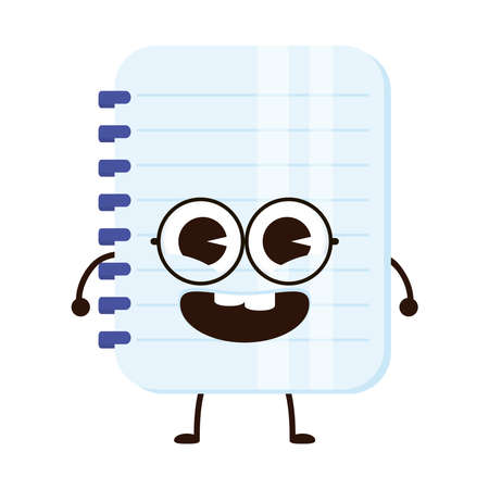 notebook school supply character vector illustration designのイラスト素材