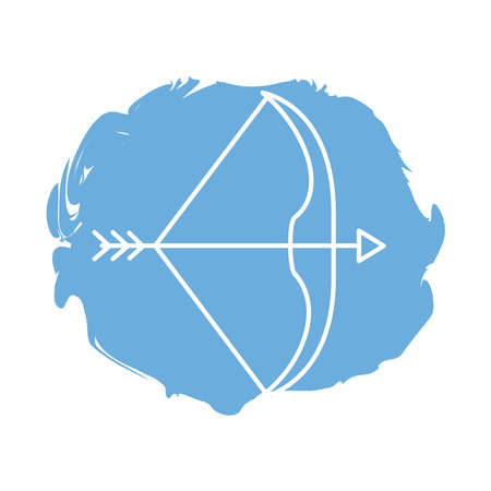 sagittarius zodiac sign block style icon vector illustration designのイラスト素材