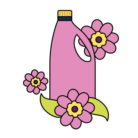 detergent bottle spring cleaning tools vector illustrationのイラスト素材