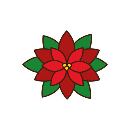 flower and leafs decorative icon vector illustration designのイラスト素材