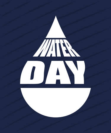 water day poster with drop vector illustration designのイラスト素材