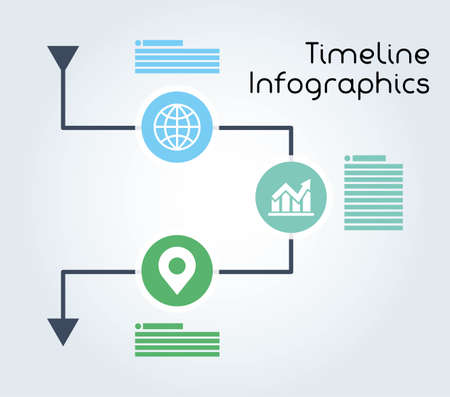 business circular time line infographics with arrows vector illustration designのイラスト素材