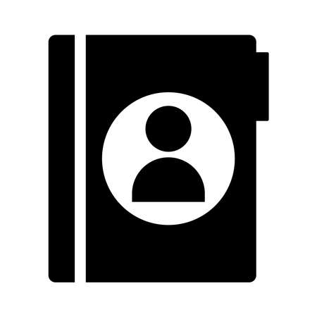 folder with user profile silhouette style iconのイラスト素材